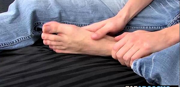  Ryan Connors loves nothing more than playing with his feet
